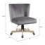 Chaise de bureau pivotante à roulettes