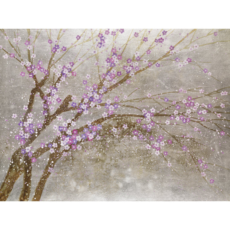 «Horozontal Blossom 03» par Hulis Mavruk - peinture sur toile sans cadre, L 32 po x H 24 po