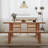 Log-style rectangular solid wood dining table-711584973