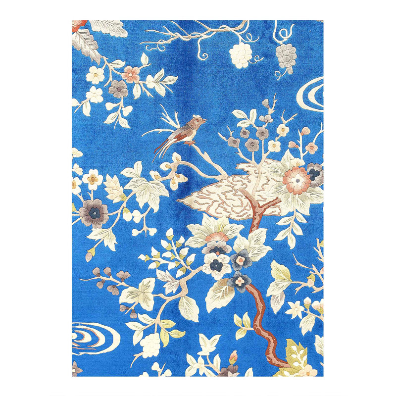 Jackaline Oriental Area Rug in Light Blue