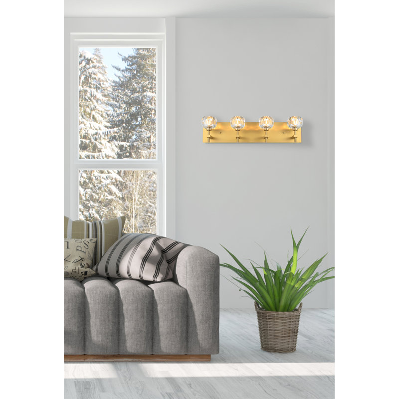 Armed Sconce, 4, 6" H x 25" W x 6" D, Gold