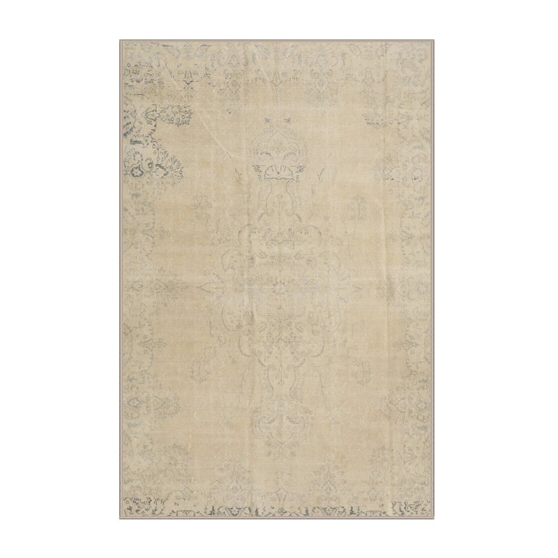 Tapis oriental beige / gris, Rectangle 5 pi x 7 pi