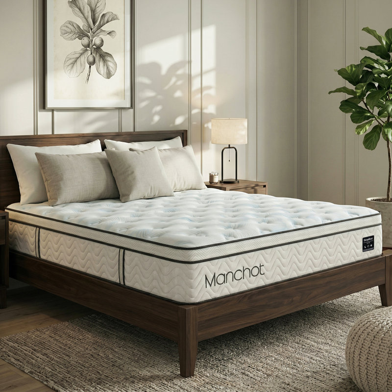 Essential™ Firm Hybrid Mattress – Reinforced Center Support, No Sink in the Middle, Breathable Cooling Comfort for Back & Stomach Sleepers