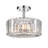 12" Chrome 2-Light Semi-Flush Mount Ceiling Light with K9 Crystal Shade, Modern Luxury Indoor Fixture