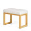 Banc moderne minimaliste avec structure en bois massif et coussin moelleux-122062169