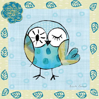 Whimsy Owls I - Wrapped Canvas Print