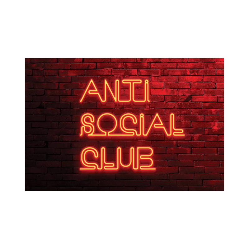 Anti Social Club by Philippe Hugonnard - Wrapped Canvas Print, 66.04 cm H x 45.72 cm W x 1.91 cm D