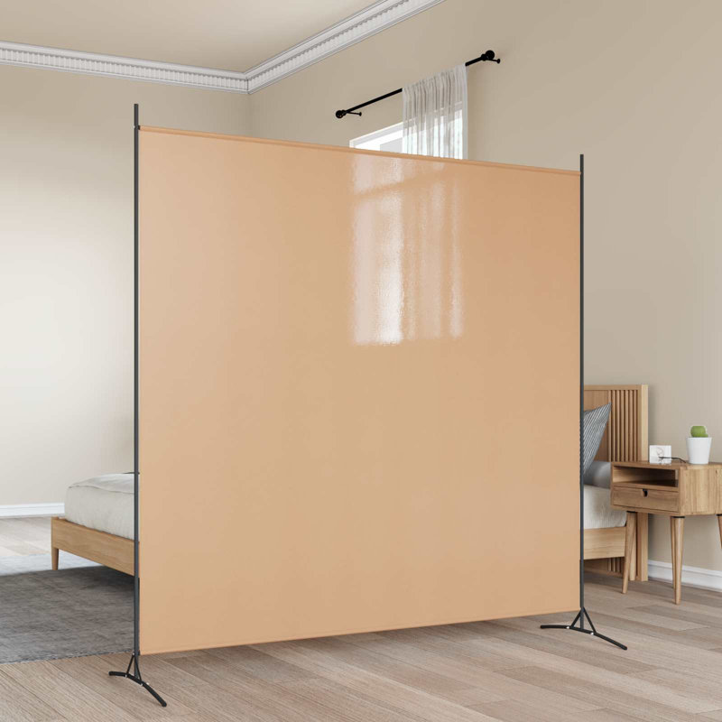 Paravent en tissu simple vidaXL 68,90 x 70,87 po vidaXL, 1, H 70,87 po x l 68,9 po x P 1,6 po, Beige