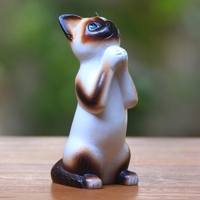 Figurine de souhaits pour chat siamois Andren