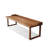 Nut-brown Rectangular Solid Wood writing desk-118619001