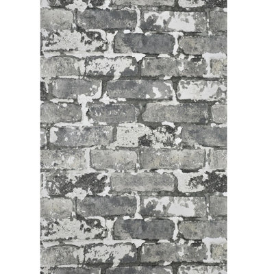 Motif de briques blanches et grises exposées
