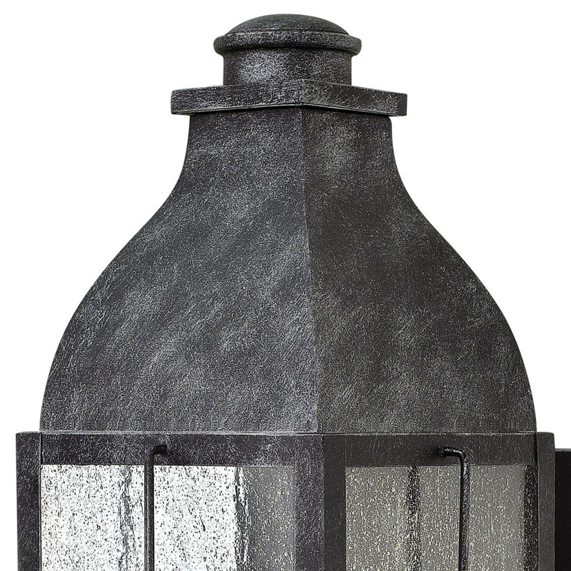 Bingham 3-Light Outdoor Wall Lantern, Greystone, No Bulb