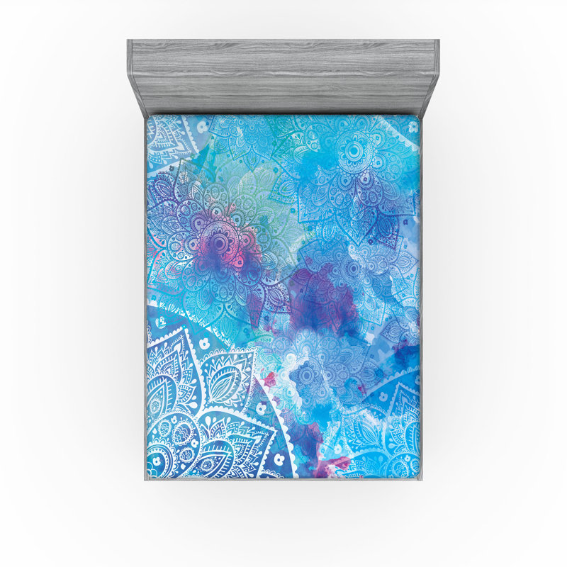 Ensemble de 2 draps-housses Ambesonne, Drap-housse de taille très grand, Multicolore / abstrait 4