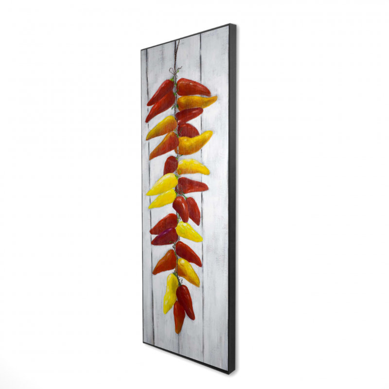Toile «Rope of Peppers» | Art alimentaire contemporain pour la décoration intérieure