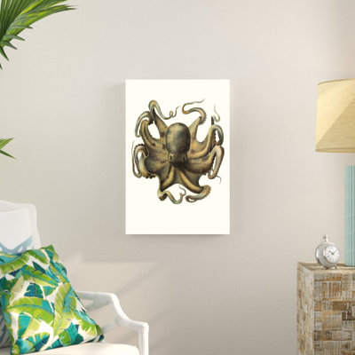 " Antique Octopus Collection VII " Painting Print