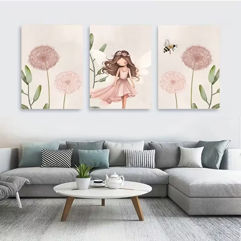 3 Piece Wrapped Canvas Wall Art, 30 cm H x 60 cm W
