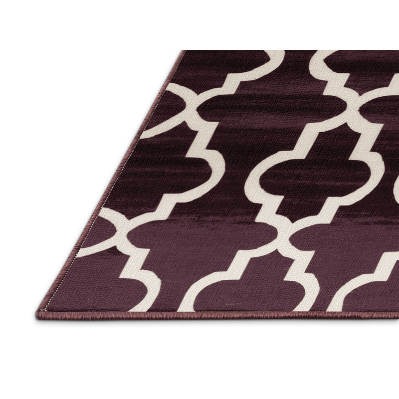Tapis brun treillis lavable à la machine, Tapis de couloir 2 pi x 4 pi