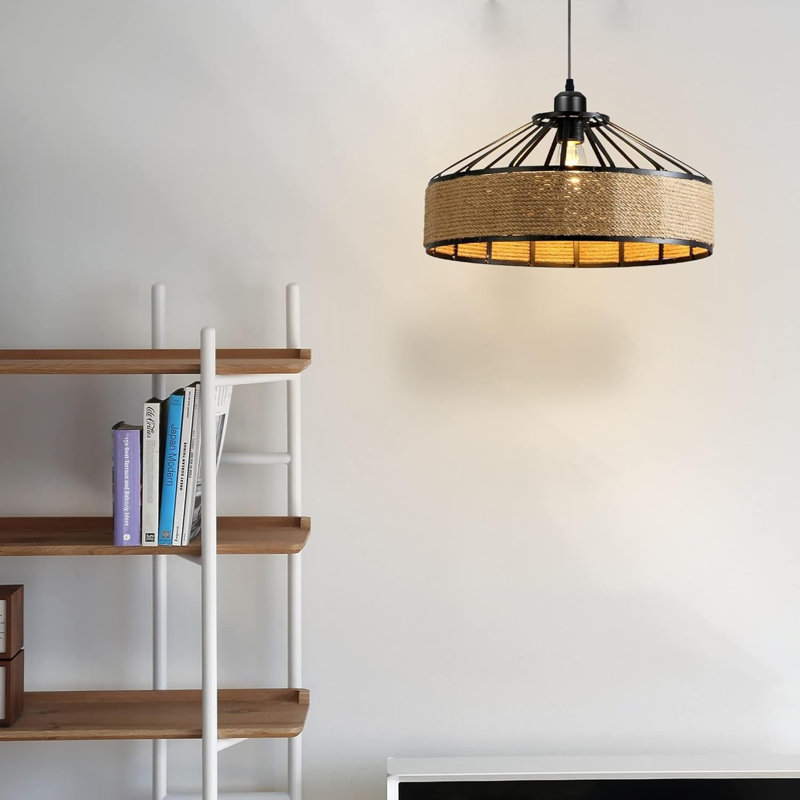 1 - Light Black Dome Pendant, 40 cm shade