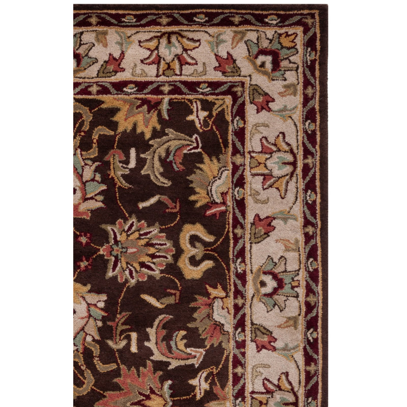 Tapis brun / beige en laine touffeté à la main Cranmore, Rectangle 7 pi 6 po x 9 pi 6 po