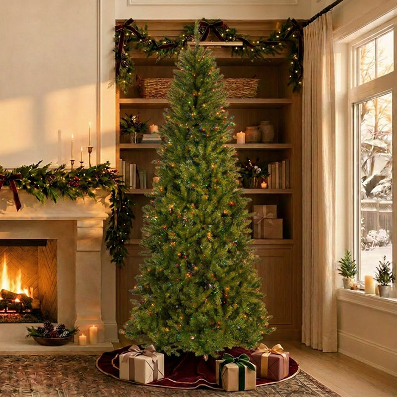 Pre-Lit Fir Christmas Tree, 7.5', Multicolored