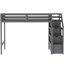 Lit simple superposé au-dessus d'un lit double gris, convenant à un lit mezzanine avec des solutions de rangement pratiques-1838678992-1838679005