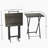 5 Piece Folding TV Tray Table Set,Foldable Sofa Side Table,End Table,Snack Table,Save Space,Grey