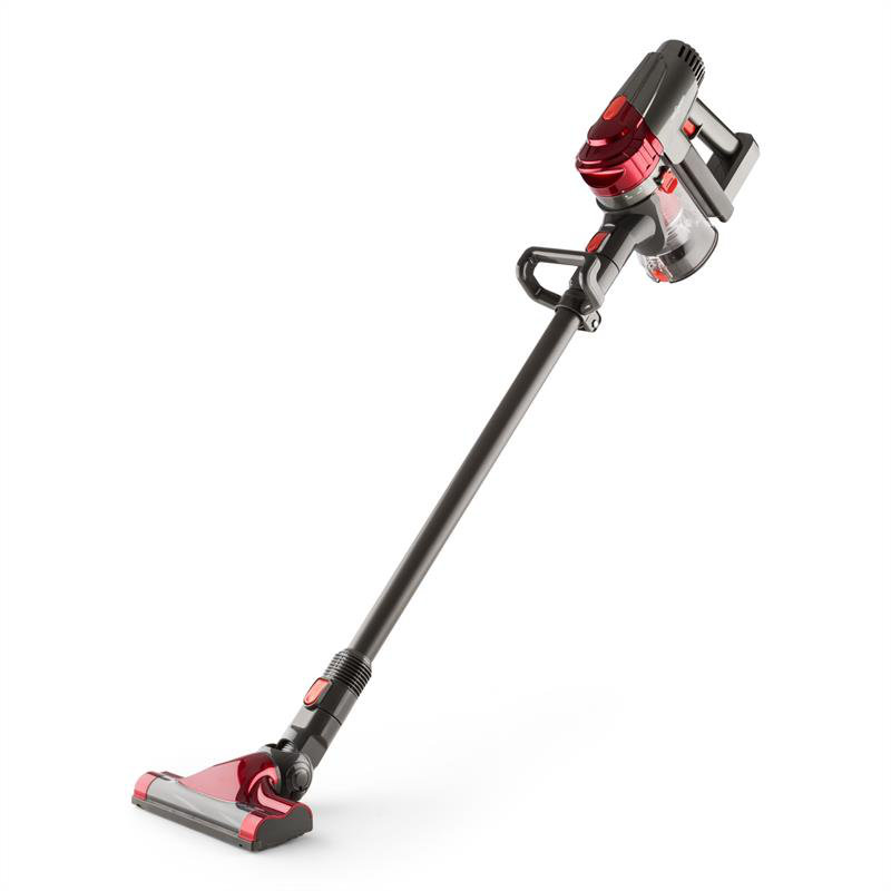 OneConcept Cordless Bagless Handheld Vacuum, Red/Silver
