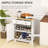 Kitchen Cabinet Sideboard - Solid Wood Countertop In Distressed White With 2 Drawers, Doors, And Adjustable Shelf For Practical Function Top Modern