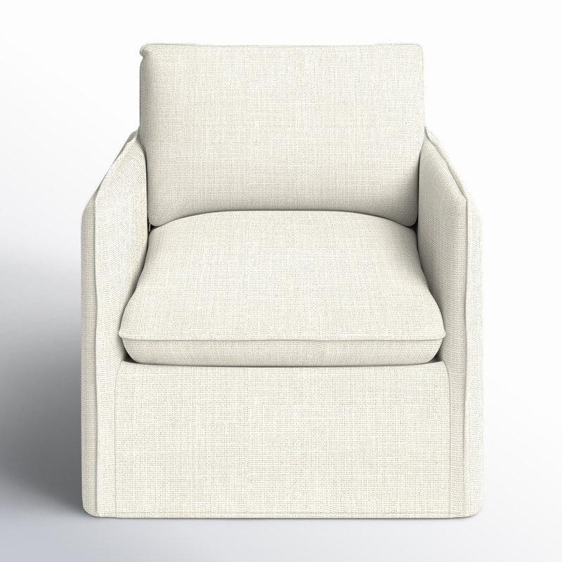 Bellatrix Slipcovered Armchair, Conversation Pearl Basketweave