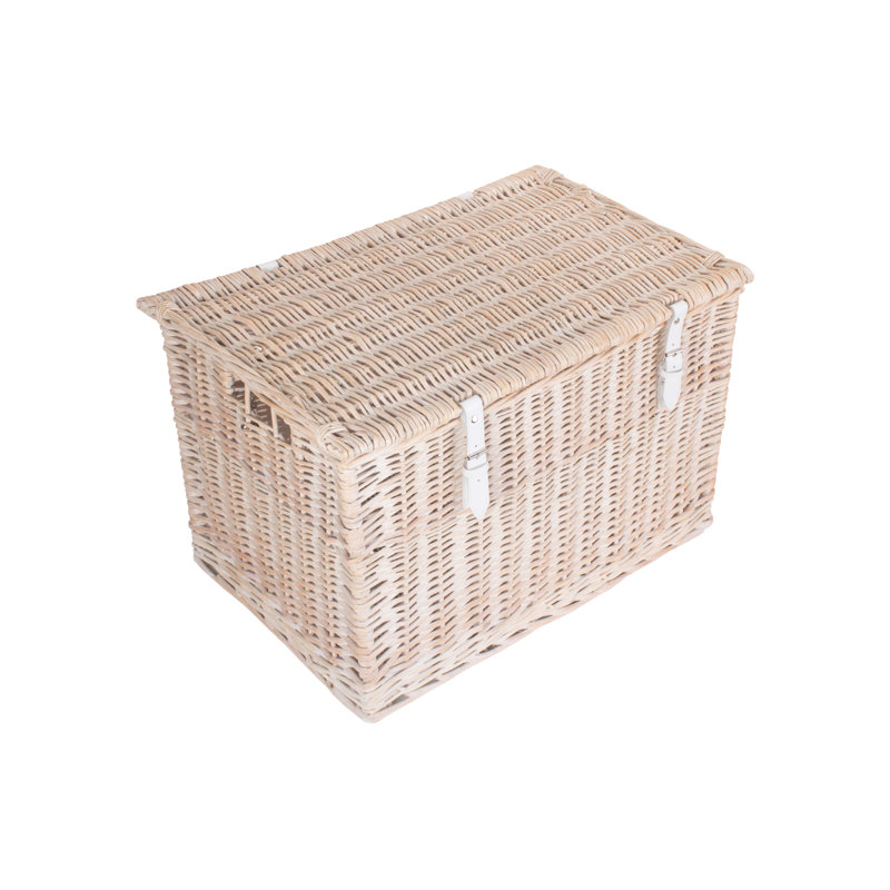 24" Wicker Chest Hamper Basket