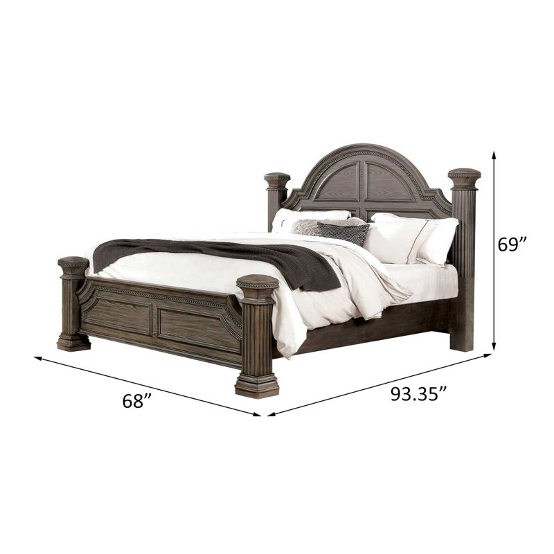 Queen Bed, Gray, Gray, Queen