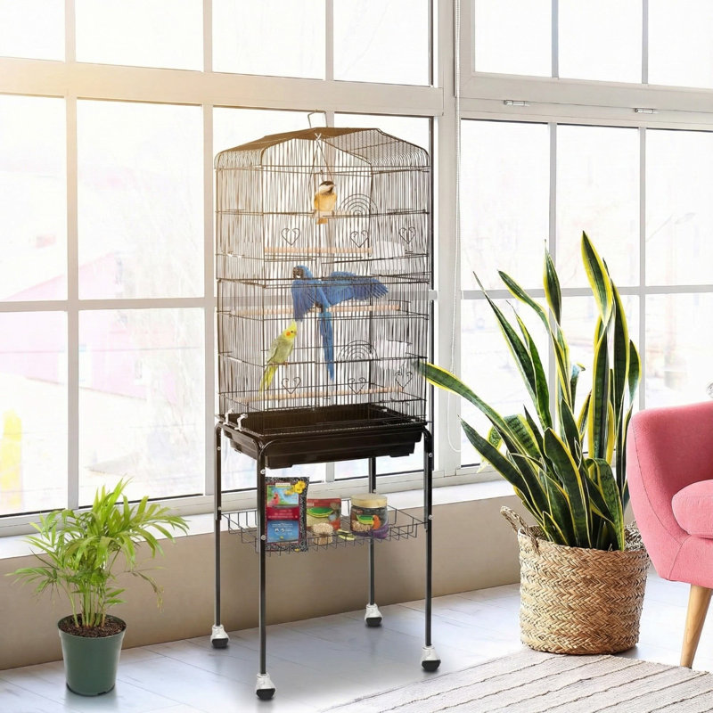 Cage à oiseaux 36 "en fer forgé