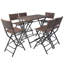 Amesville Patio Dining Set with Rectangular Table-1459303619