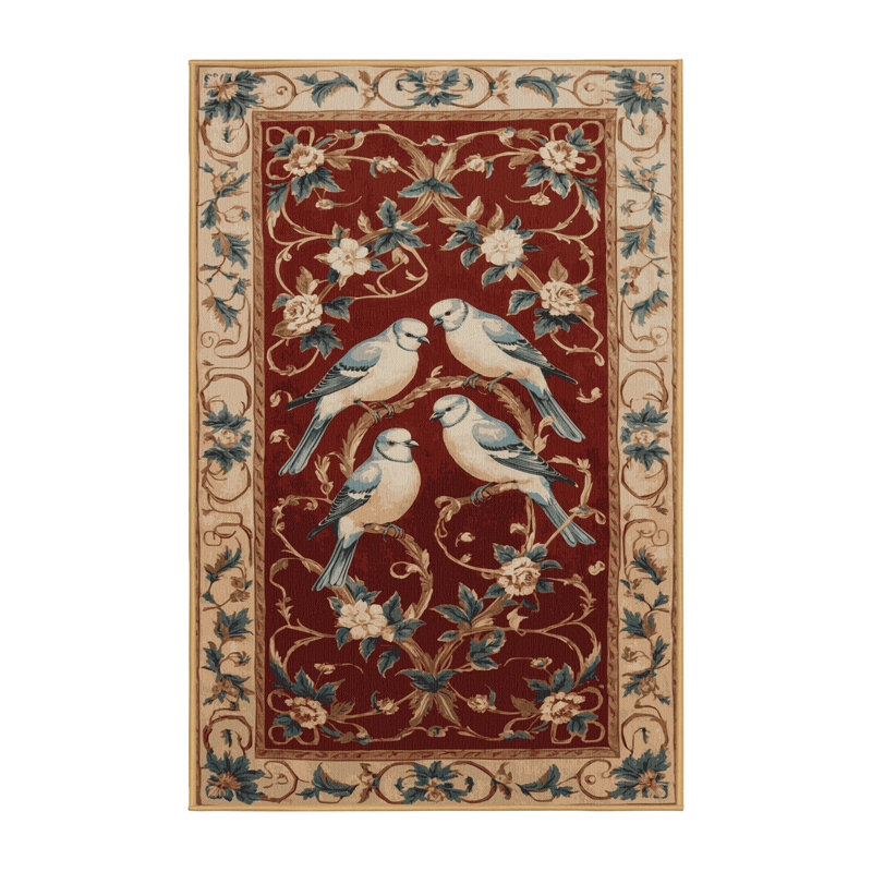Tapis brun français lavable à la machine, Tapis de couloir 2 pi x 4 pi