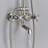 Brushed Nickel Exposed Shower Faucet Set Rain Shower System Fixture Wall Mounted