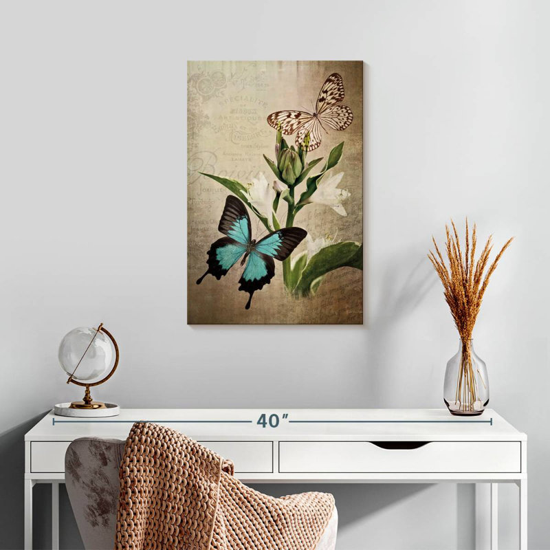 Brampt Butterfly Botanical III, 24" H x 16" W