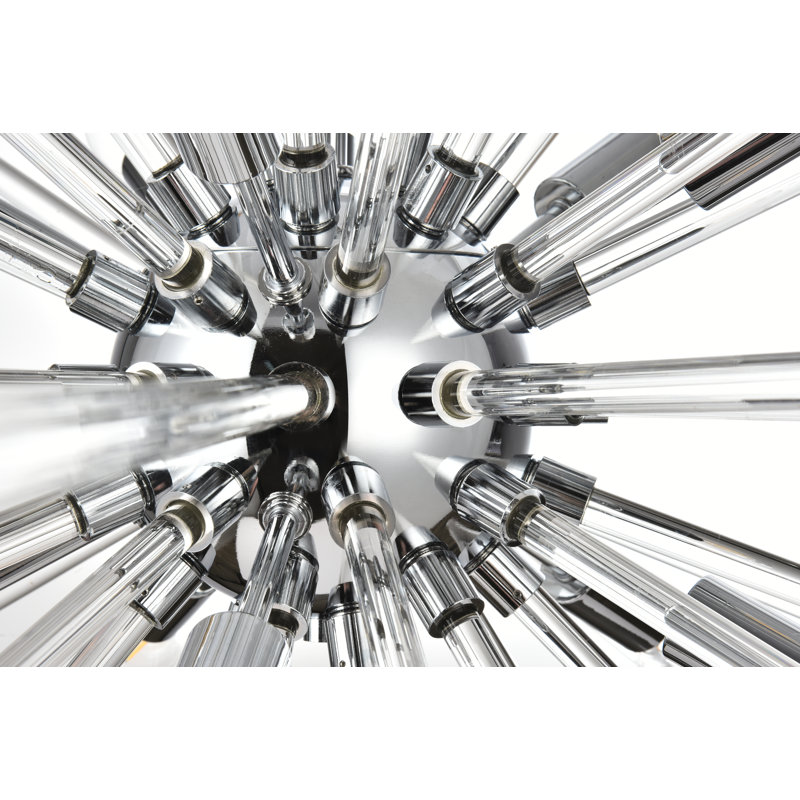 Francene 10 - Light Unique/Statement Pendant, Chrome, 19" H x 32" W x 32" D