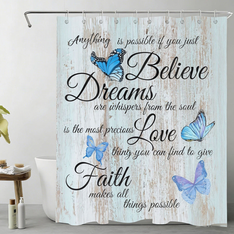 Rideau de douche Believe Butterfly