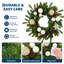 Couronne de Noël en sapin Nordmann pré-illuminée de 50 cm (20 pouces)