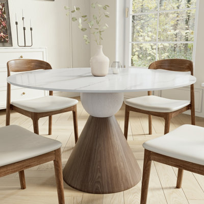 Modern Breakfast Round Pedestal Bistro Breakfast Dining Table