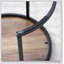 Ensemble de 2 tables basses gigognes rondes avec structure en métal robuste pour salon et chambre à coucher industriels modernes