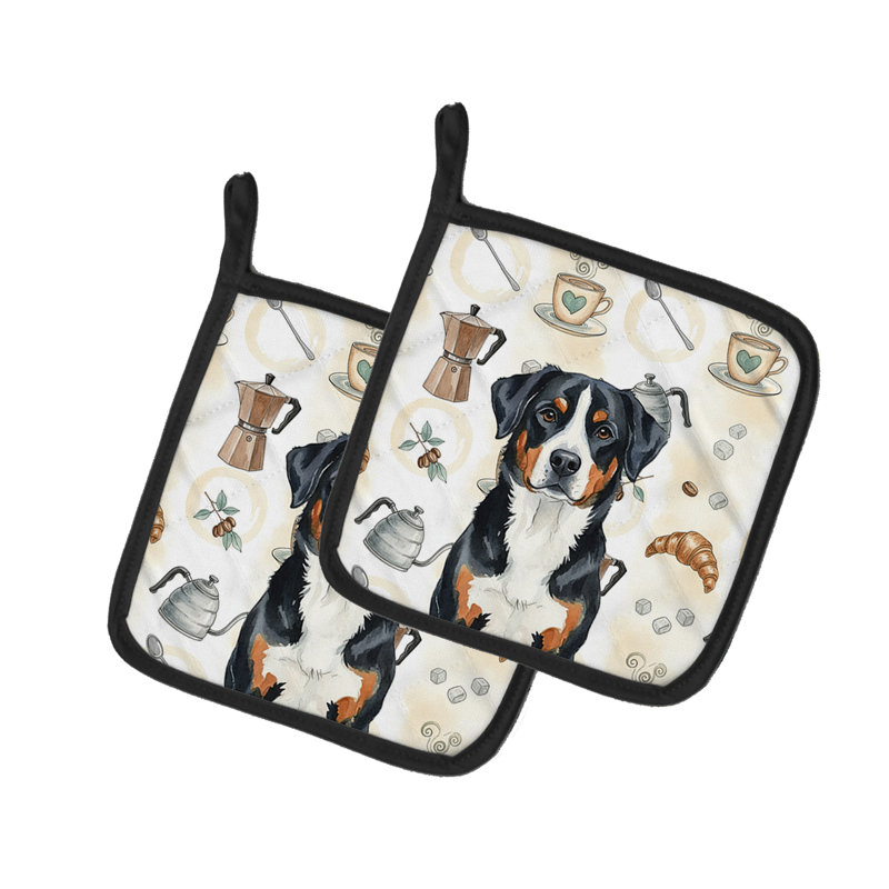 Paire de porte-cafetières Grand Swiss Mountain Dog