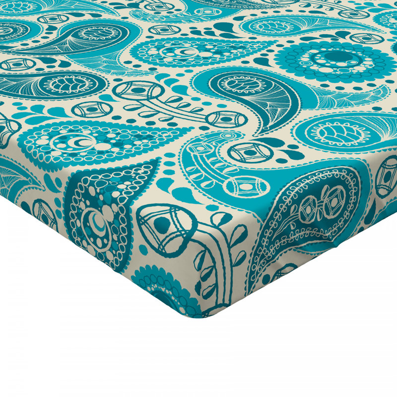 Drap-housse à motif cachemire, Drap-housse de taille simple