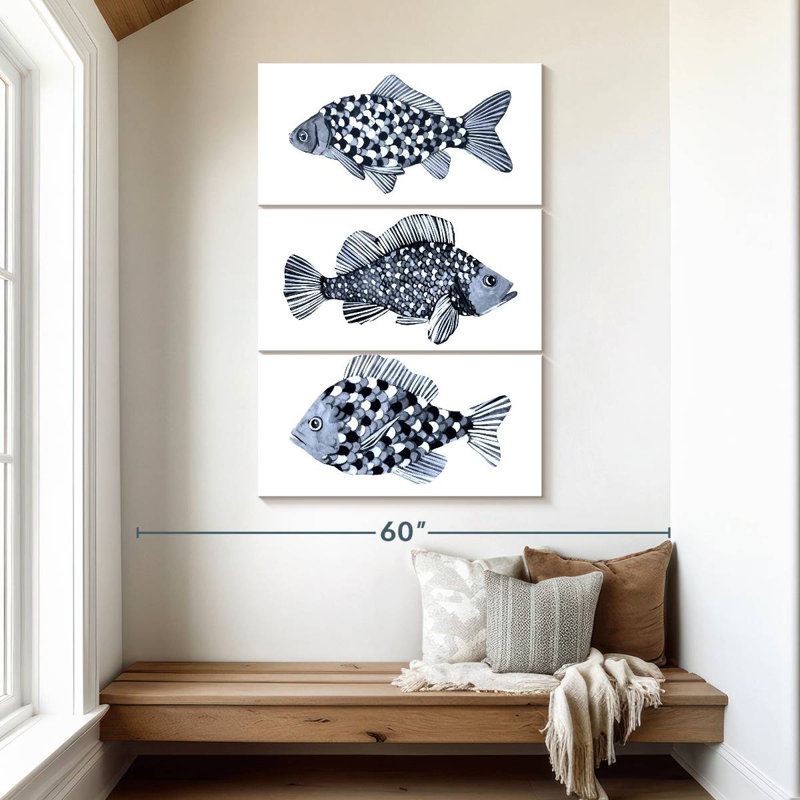 Brampt Blue Fish II, 50" H x 32" W