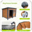 Niche pour chien en bois massif avec portes en PVC imperméables et respirantes