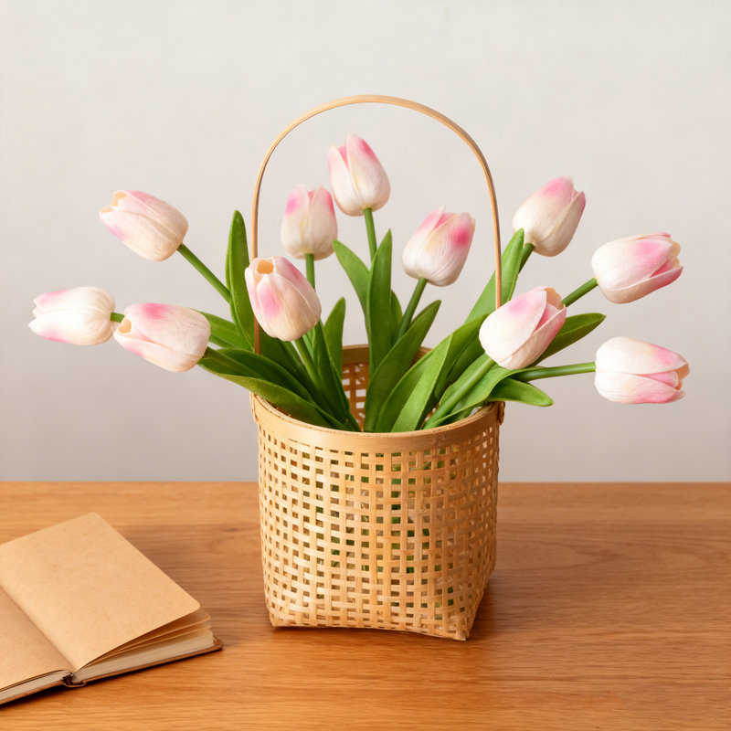 10 pièces de fleurs artificielles tulipe rose, fleurs artificielles, fête des mères printemps, cadeaux de la Saint-Valentin de Pâques, cuisine à domicile, décorations de table de mariage