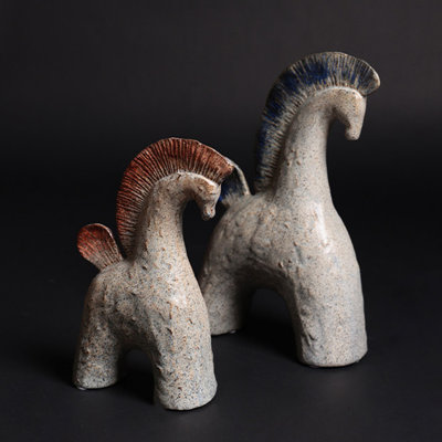 Picture Color Horse Ceramic Decorative Object