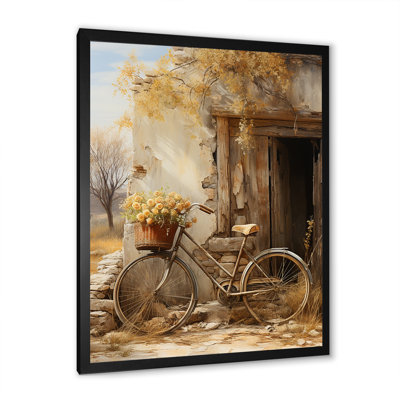 Olive, sortie rétro - bicyclette, art mural sur toile