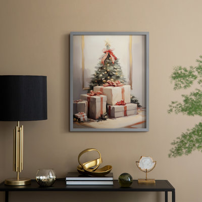 Art des Fêtes de Noël - série 2 - CCLVI, reproduction encadrée - bois massif