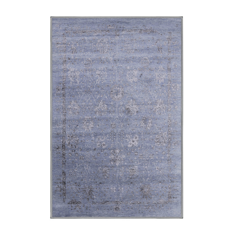 Tapis oriental bleu Maile, Rectangle 4 pi x 6 pi